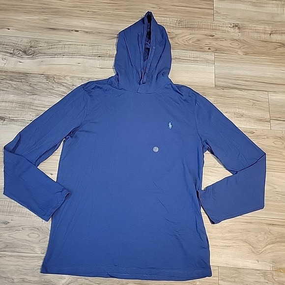 Polo Ralph Lauren Hoodie Shirt Mens Medium New Long Sleeve Pullover Casual Pony - Picture 2 of 9